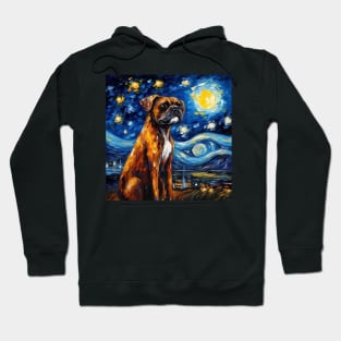 Boxer Dog Night Hoodie